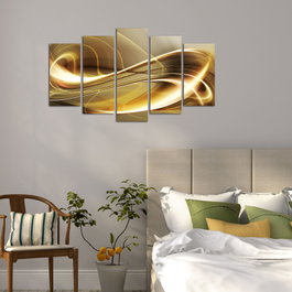 Wallity Set de 5 Piezas de Pintura Decorativa de MDF Multicolor